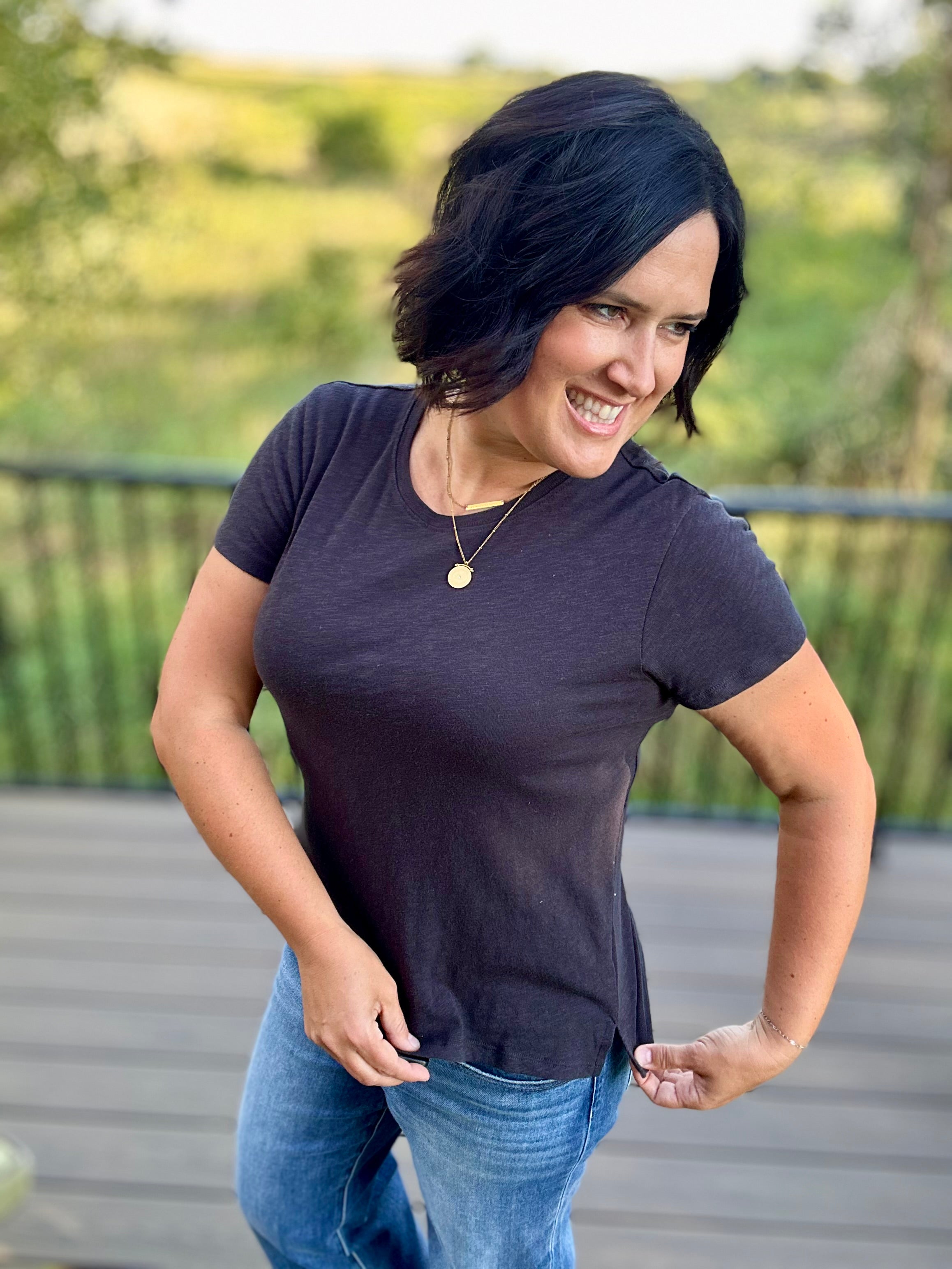 Black Sand Foundation Slub Tee Top - Tee Z Supply