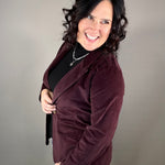 Patty Deep Plum Blazer Outerwear- Blazers VELVET HEART
