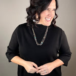 Black Mock Neck Sweater Top - Sweater FATE by LFD