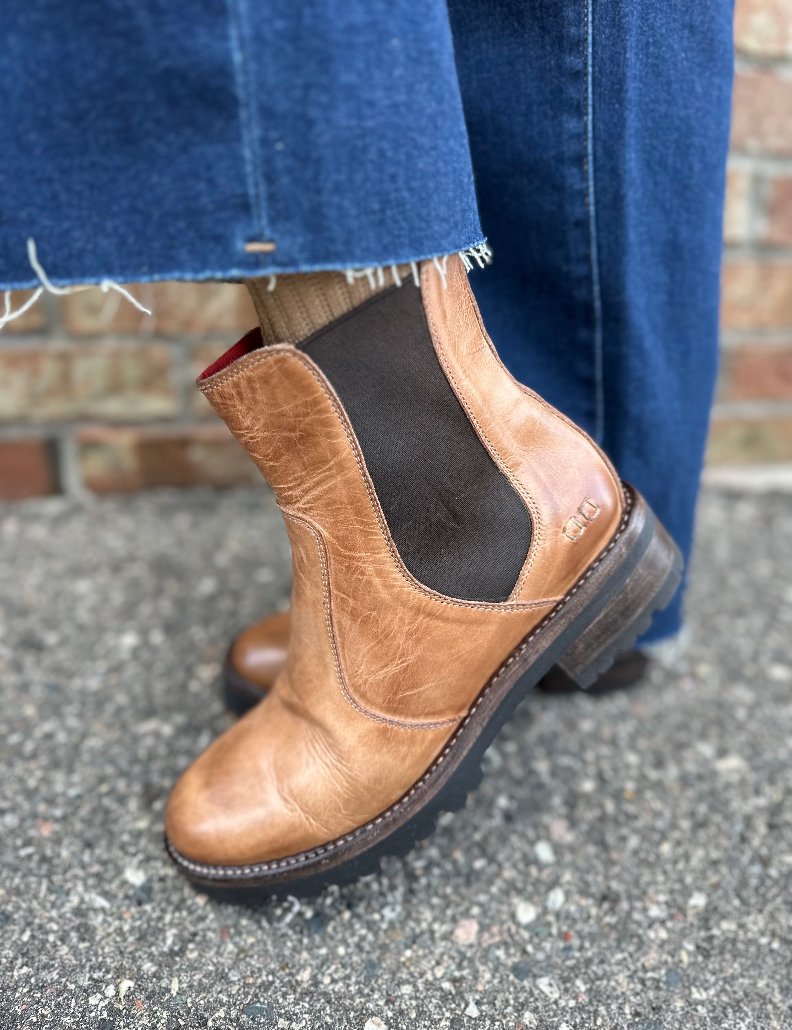 Bed|Stü Nandi III Chelsea Boot in Tan Rustic Shoes- Boots & Booties BED STU