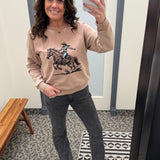 Mocha Cowgirl Graphic Sweatshirt