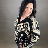 Black Aztec Canyon Jacket Outerwear- Jackets THREAD & SUPPLY