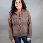 Raw Umber Lois Sweater Jacket Outerwear- Jackets THREAD & SUPPLY