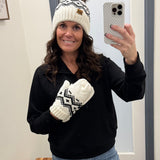 Cream & Speckled Mittens Accessories- Mittens PANACHE