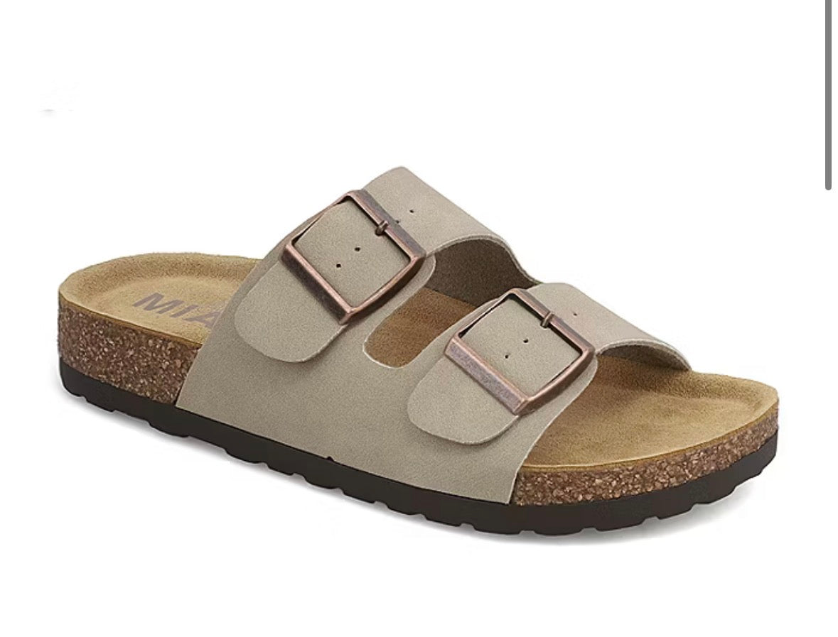 Taupe Ninah Sandals Shoes- Sandals MIA