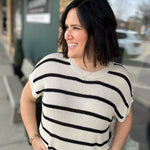 Go-To Favorite Relaxed Fit Stripe Sweater Top - Sweater IN FEBRUARY