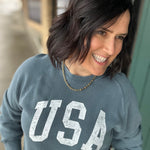 Navy Jordan USA Sweatshirt Top - Sweatshirt THREAD & SUPPLY