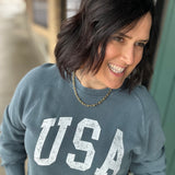 Navy Jordan USA Sweatshirt Top - Sweatshirt THREAD & SUPPLY