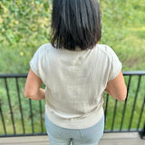 Cap Sleeve Cashmere Blend Top