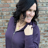 Deep Plum Comfort Zone Full Zip Hoodie
