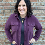 Plum Shirt Jacket