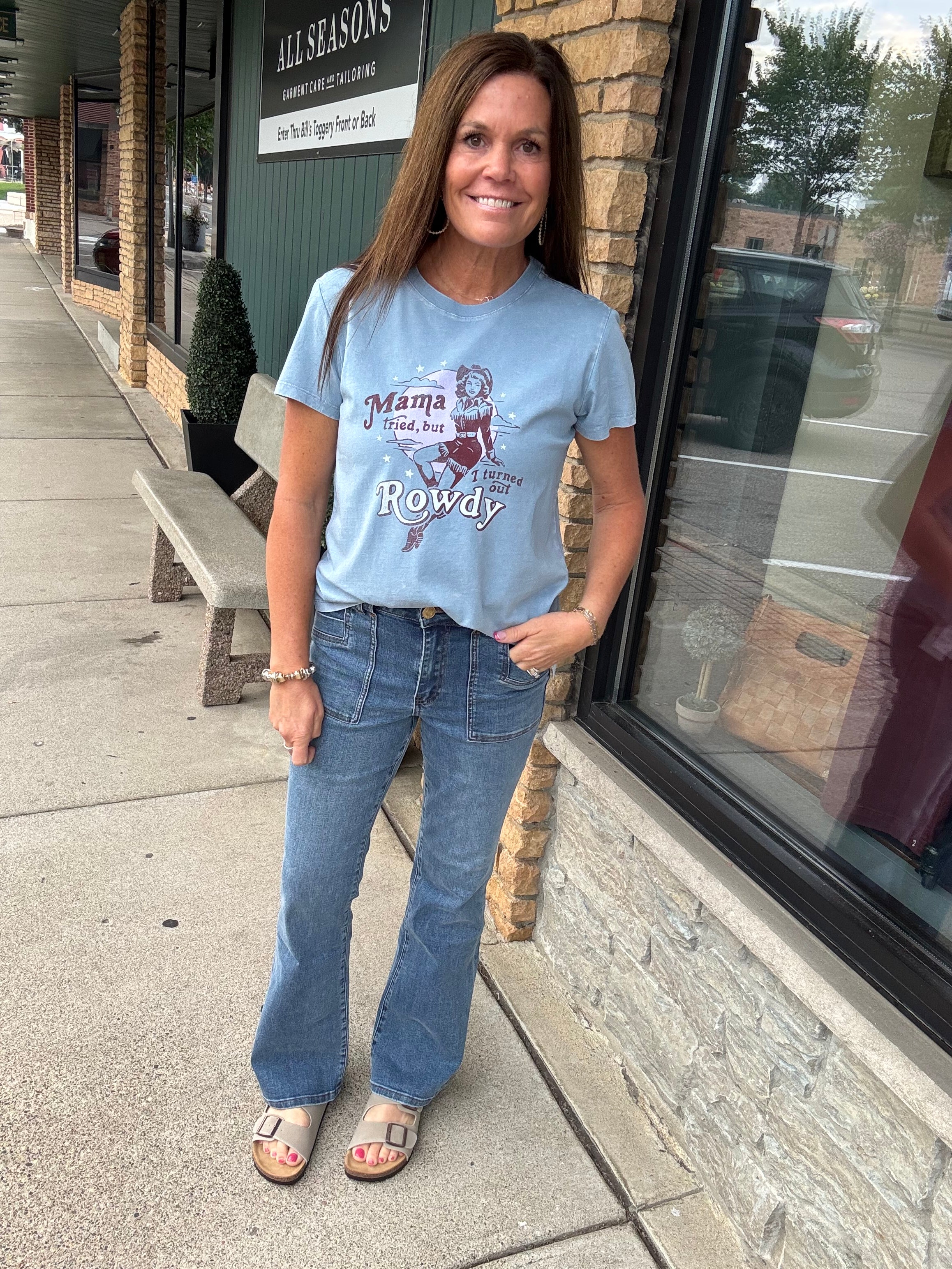 "Mama Tried" Rowdy Graphic Tee Top - Tee FLAG AND ANTHEM