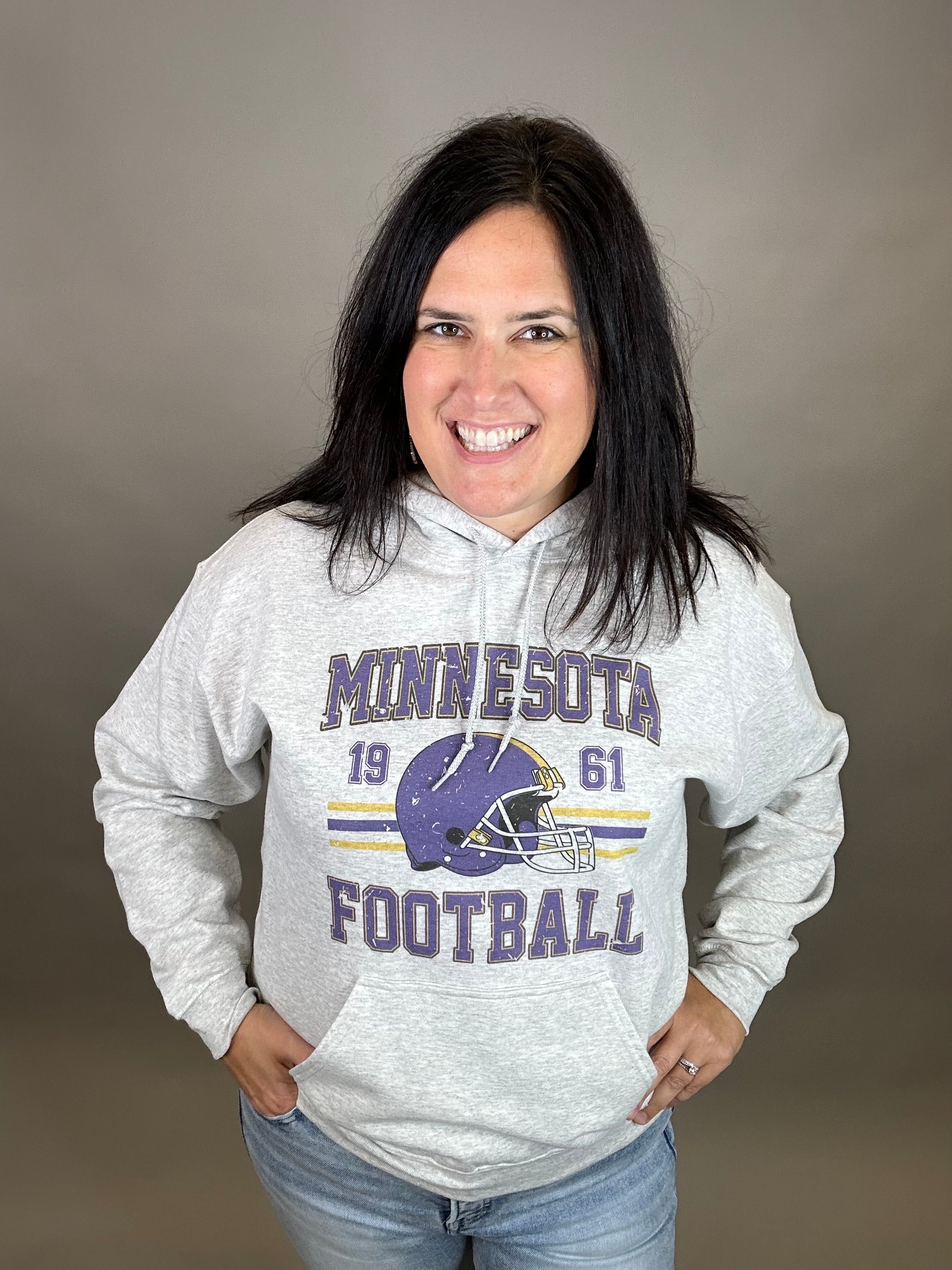 MN Football Hoodie Tops- Sweatshirts LIMEBERRY DESIGNS