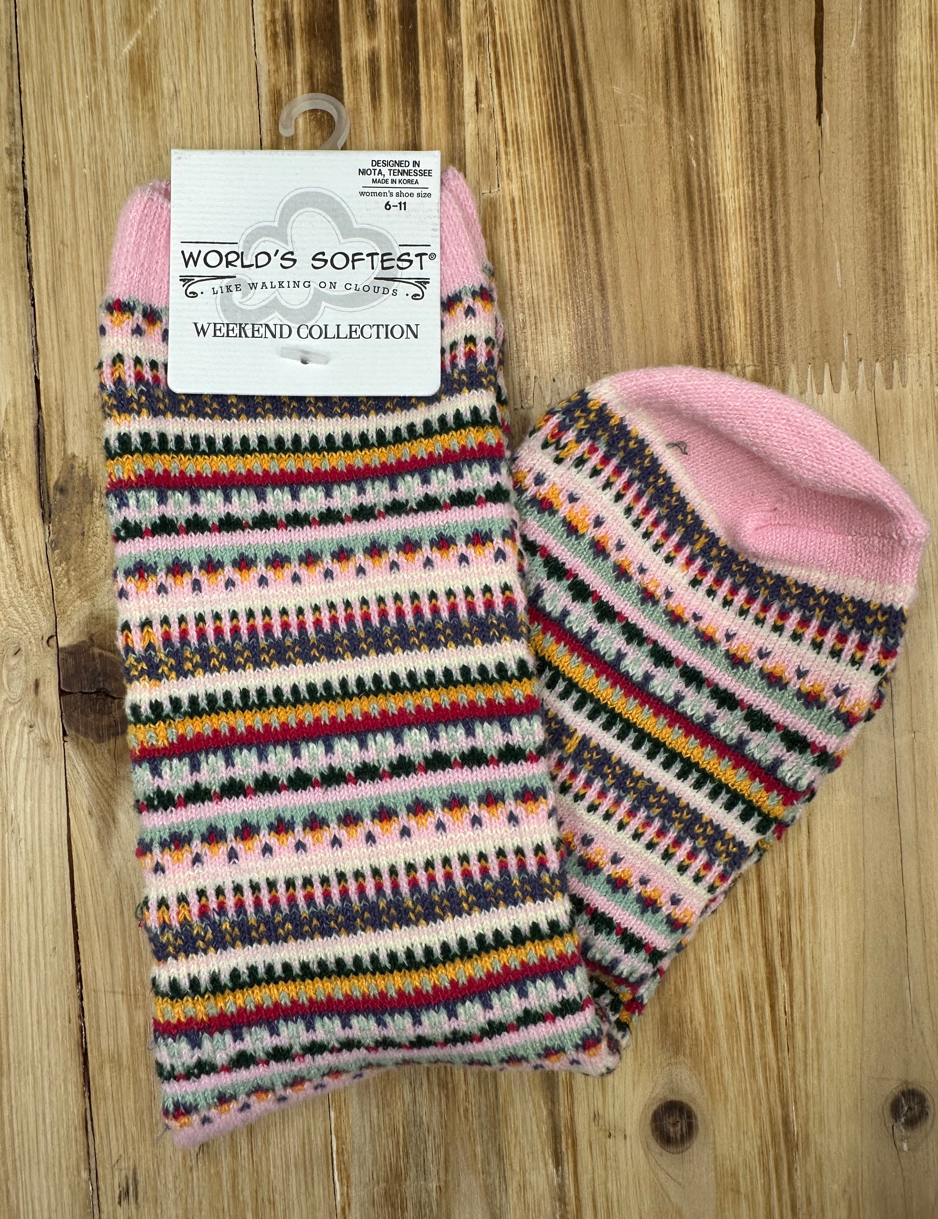 Pink Stripe Socks Accessories- Socks CRESCENT SOCK COMPANY