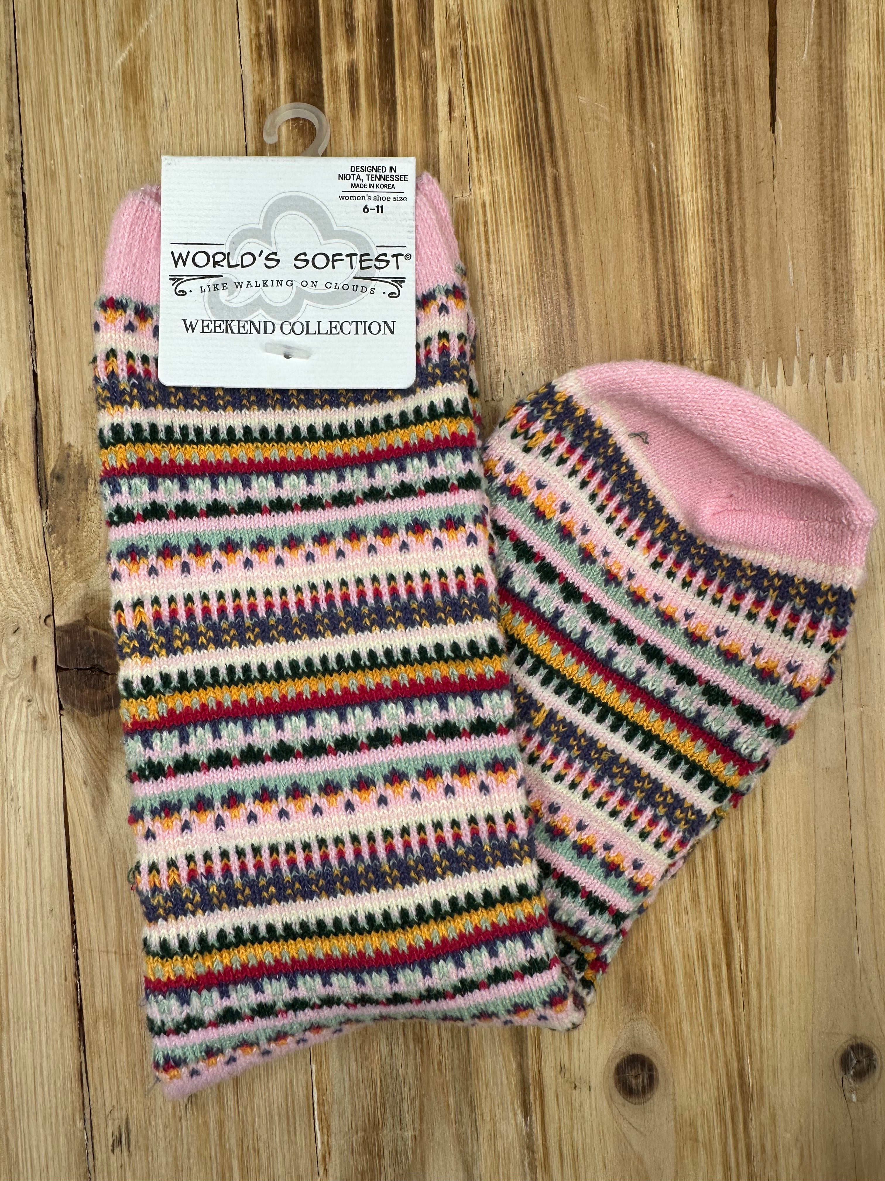 Pink Stripe Socks Accessories- Socks CRESCENT SOCK COMPANY