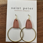 Rose Gold Circle Earrings Jewelry - Earrings St. Peter Hardware