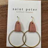 Rose Gold Circle Earrings Jewelry - Earrings St. Peter Hardware