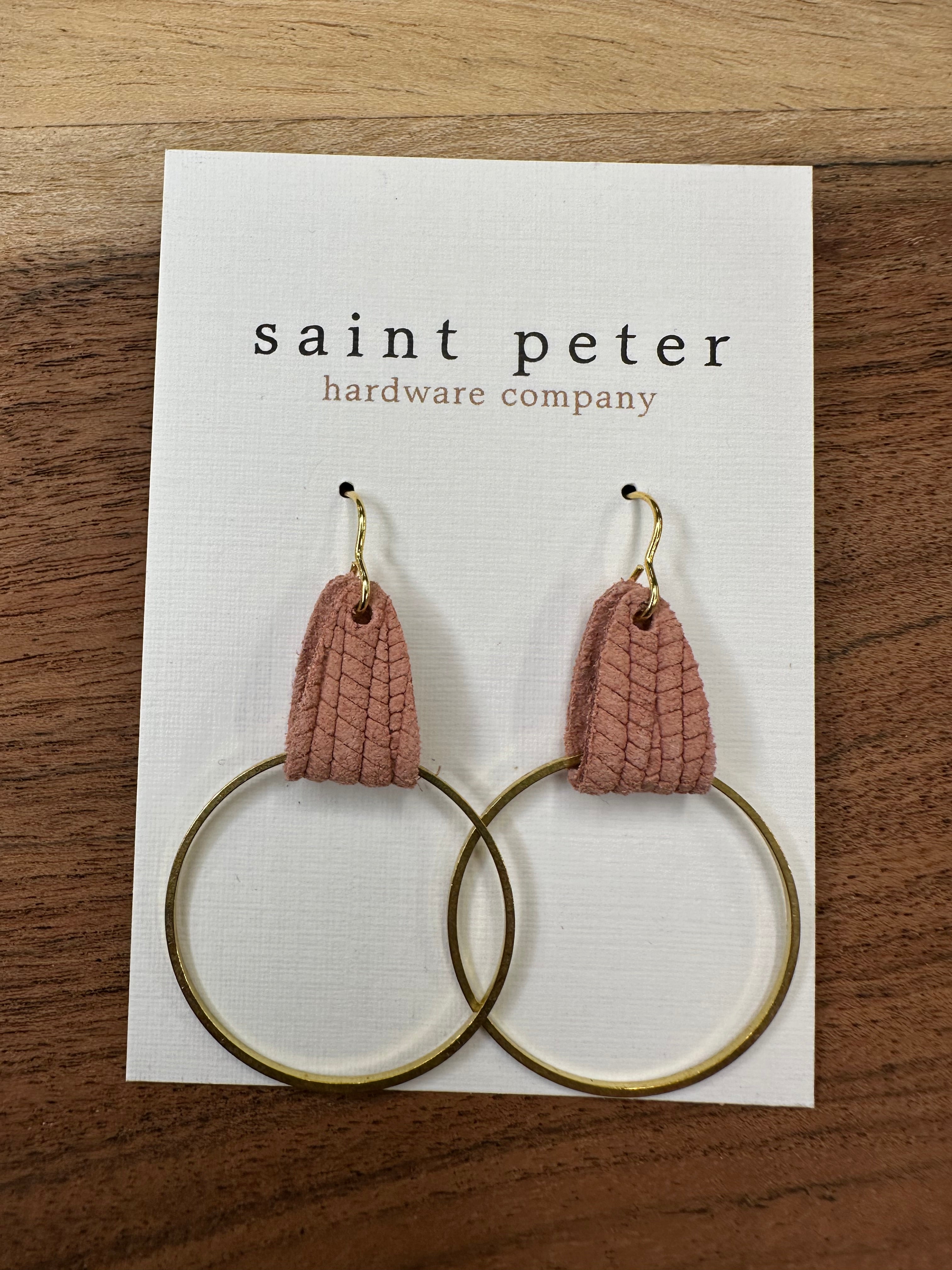 Rose Gold Circle Earrings Jewelry - Earrings St. Peter Hardware