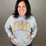 Heather Grey Vikes Hoodie Tops- Sweatshirt 218 WHOLESALE
