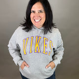 Heather Grey Vikes Hoodie Tops- Sweatshirt 218 WHOLESALE
