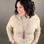 Taupe Boat Neck Sweater Top - Sweater SUNDAY EDITION