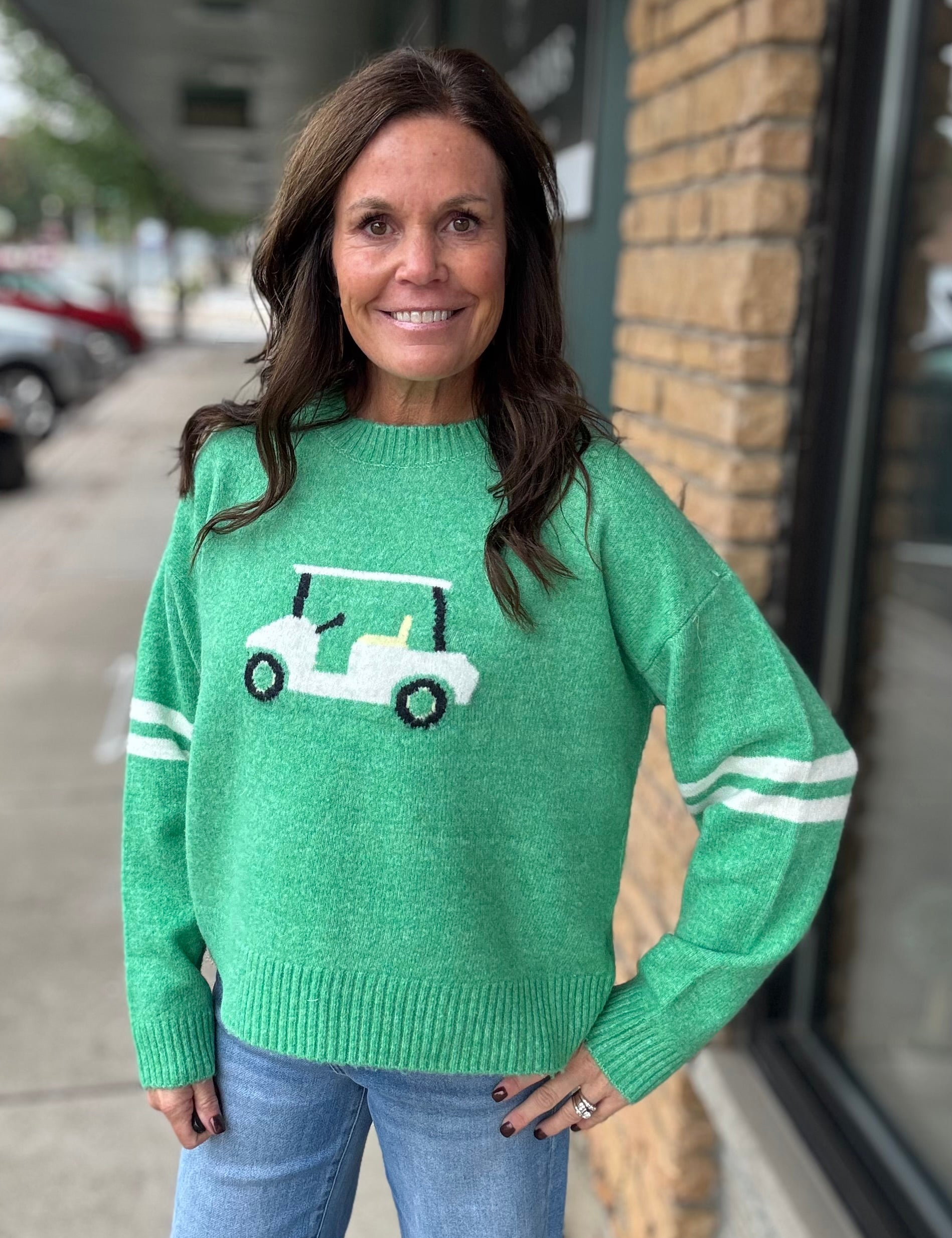 Green Golf Cart Sweater WISHLIST