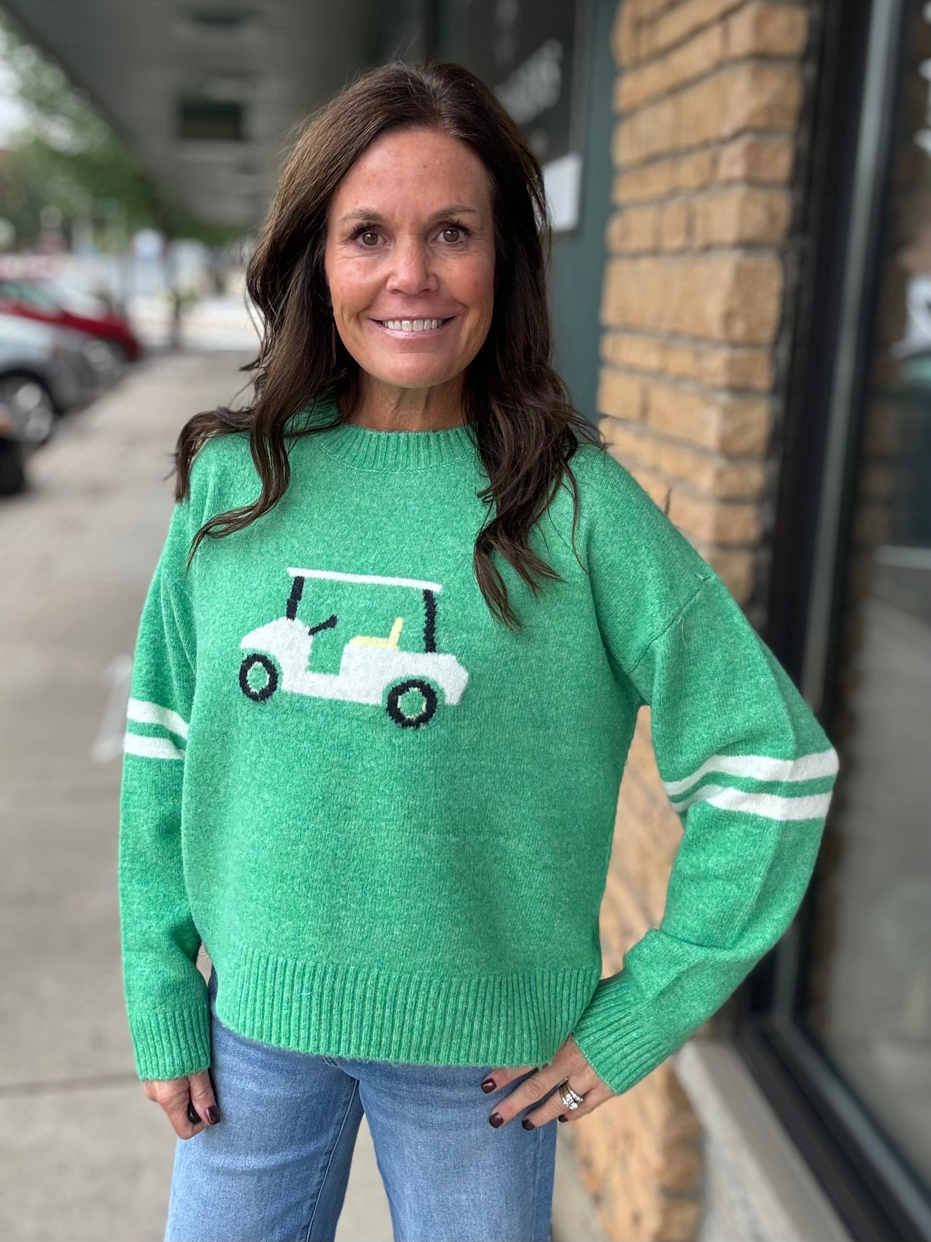 Green Golf Cart Sweater WISHLIST