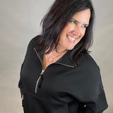 Black Ease Half Zip Pullover