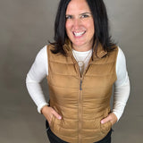 Canvas Brown Pacific Puffer Vest Outerwear - Vest STORM CREEK