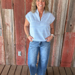 Frost Striped Modal Sleeveless Top Tops- Tanks RAE MODE