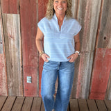Frost Striped Modal Sleeveless Top Tops- Tanks RAE MODE