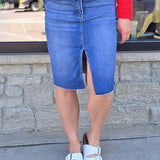 Front Slit Pencil Skirt Bottom- Skirt RISEN