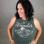 Olive Wander Breathe Deeply Tank Tops- Tanks HRT and LUV