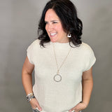 Ivory Drop Shoulder Sweater