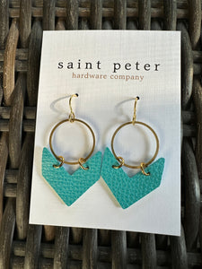 Chevron Circle Earrings