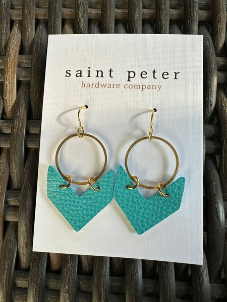 Chevron Circle Earrings