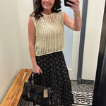 Sand Chunky Open Stitch Sweater Vest Top - Sweater DOE & RAE