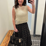 Sand Chunky Open Stitch Sweater Vest Top - Sweater DOE & RAE