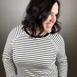 Black/White Reversible Frannie Top