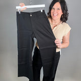 Black Meg Linen Trouser Pants