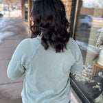 Light Teal Blue Ruby Sweatshirt Top- Sweatshirt THREAD & SUPPLY