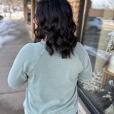 Light Teal Blue Ruby Sweatshirt Top- Sweatshirt THREAD & SUPPLY