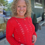 Boatneck Coral Knit Sweater Top - Sweater COZY CO.