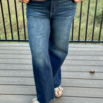 Dark Blue Dad Jean- HIDDEN Bottom- Pants HIDDEN