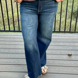 Dark Blue Dad Jean- HIDDEN Bottom- Pants HIDDEN