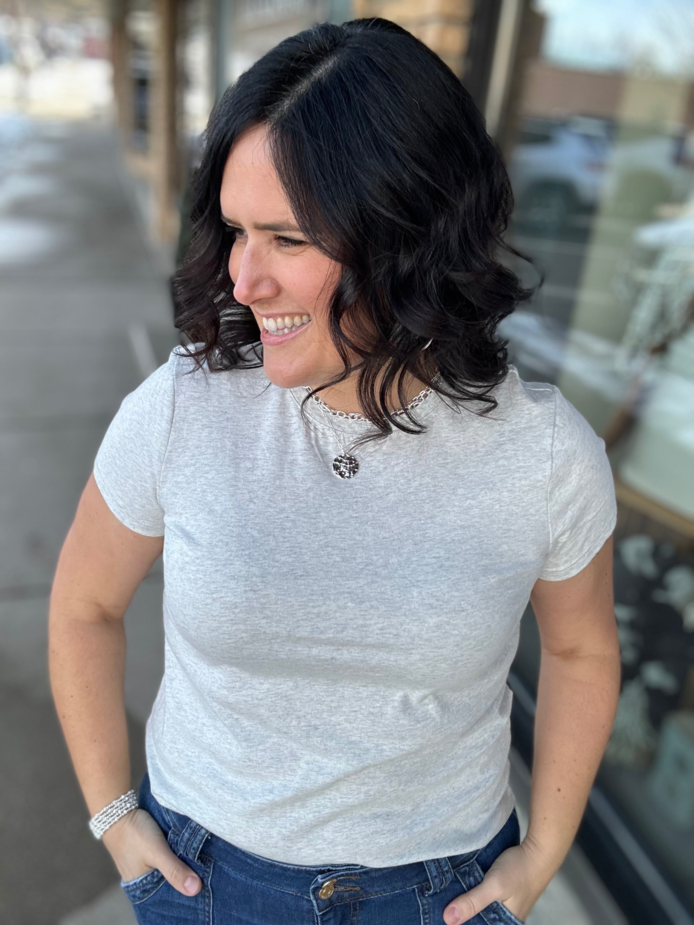 Heather Grey Asher Tee Top - Tee THREAD & SUPPLY