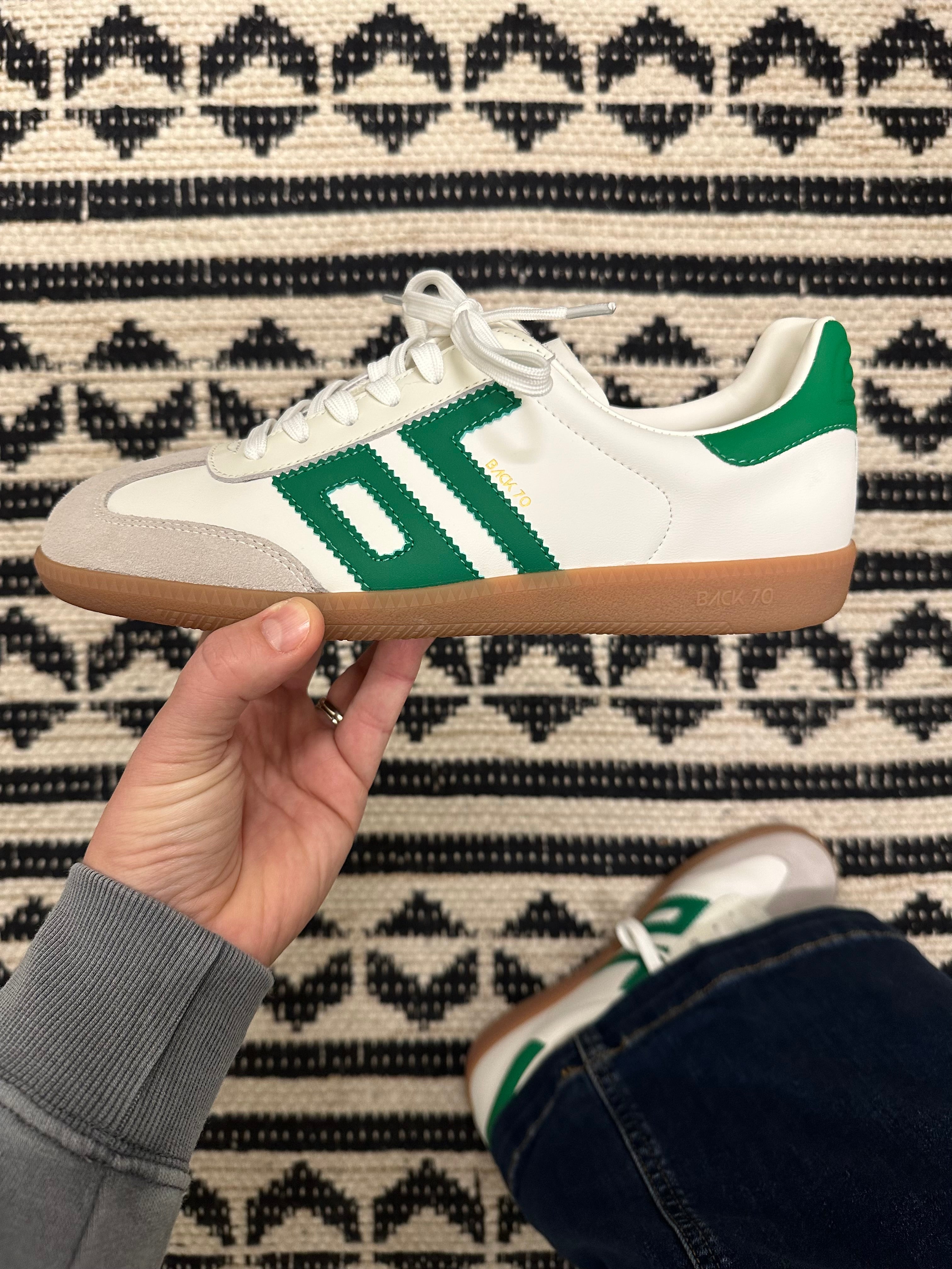 CLOUD White/Green Sneaker Shoes - Sneaker Back 70