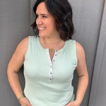 Sage Denning Henley Tank Tops- Tanks FLAG AND ANTHEM