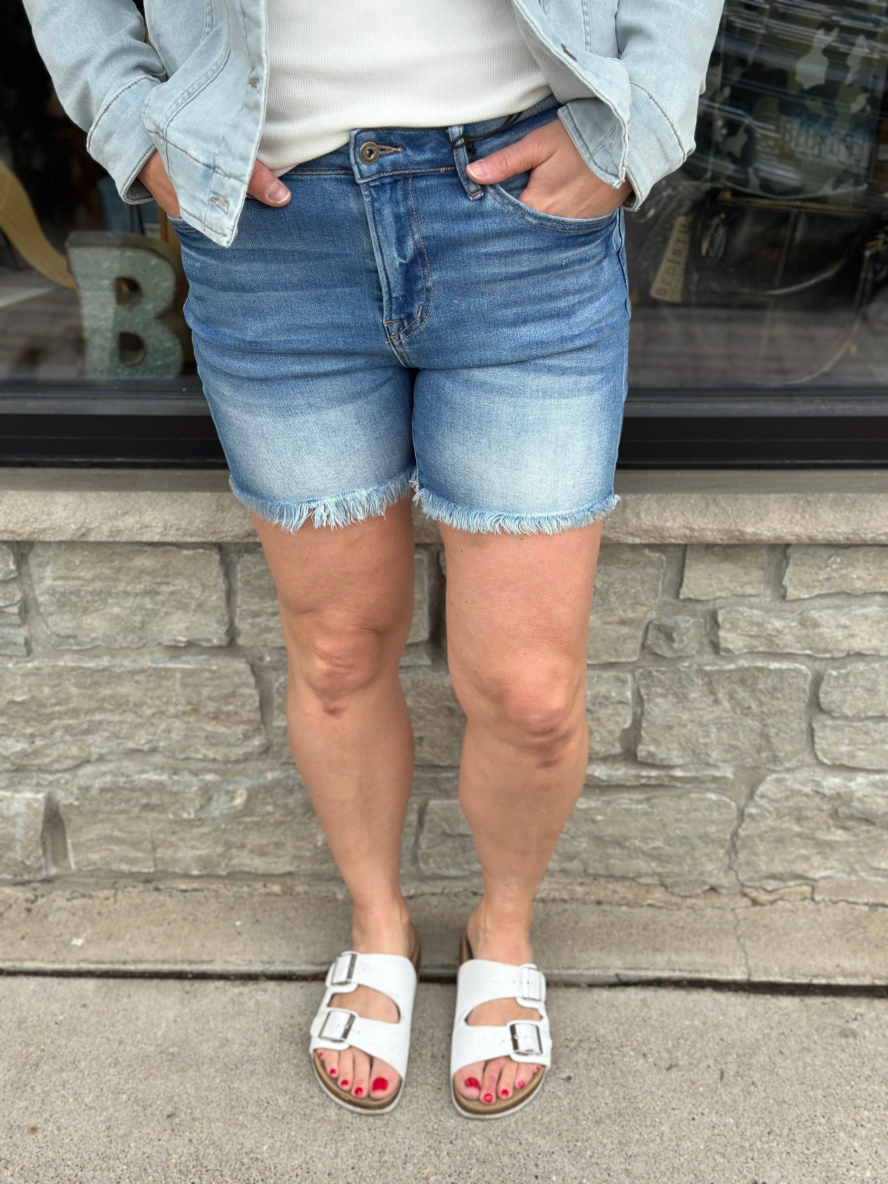 Medium Sea High Rise Shorts Bottoms - Shorts MICA DENIM