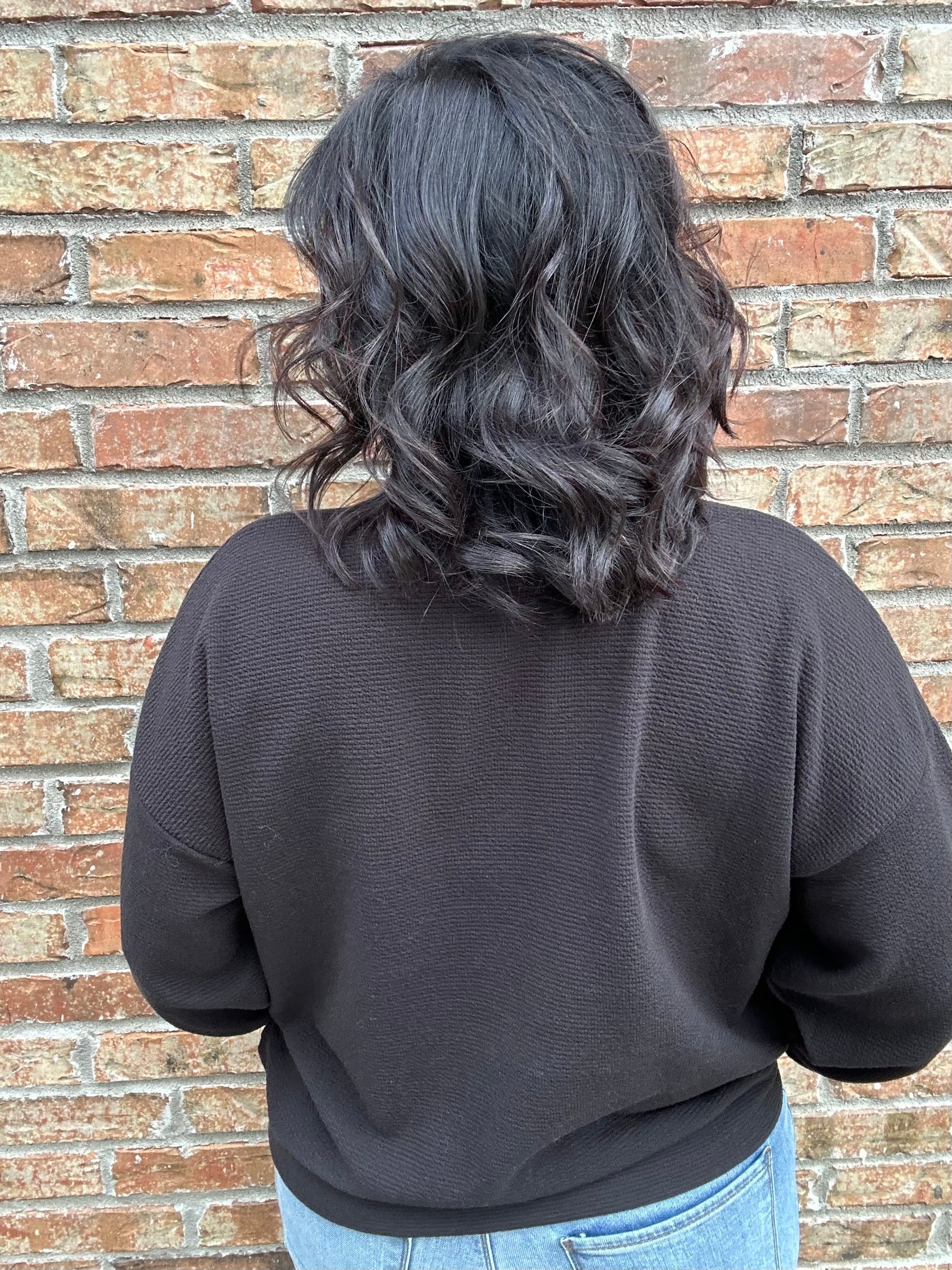 Black Cloudy Knit Long Sleeve Top Top - Sweatshirt TRES BIEN